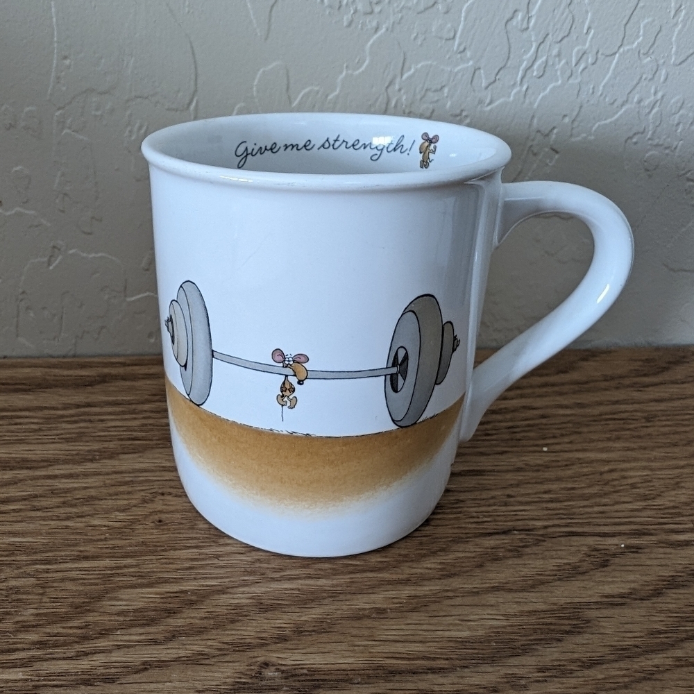 Vintage Hallmark 1985 Give Me Strength Coffee Mug